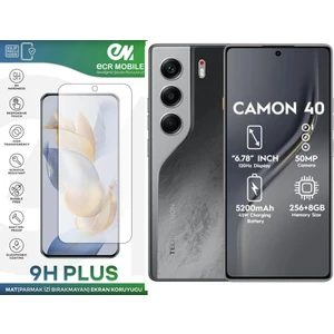 Tecno Camon 40 ile Uyumlu Mat Esnek Nano Kırılmayan Ekran Koruyucu