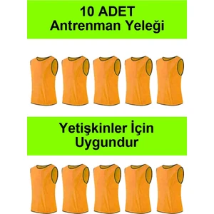 10 Adet Antrenman Yeleği Bip Halısaha Idman Yeleği Yetişkin Beden