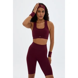 Sakura Çift Kat Spor Bra Bordo