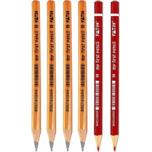 Jumbo Kurşun Kalem ve Kumbo Kırmızı Kalem 6 Lı 1 Paket Fatih Jumbo Kalın Kırmızı Başlık Kalemi Üçgen Ilk Kalemim