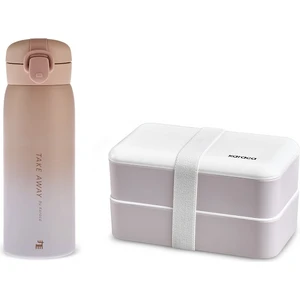 Skyfall Sızdırmaz Termos 500 ml ve Alesta Lunch Box Pudra