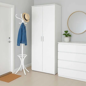 adore mobilya Porto 10 Bölmeli 2 Kapılı Geniş Ayakkabı Dolabı-Beyaz