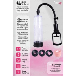 Büyük Boy Tetikli Vakumlu Penis Pompası - Ölçekli Pompa & Üç Ebatlı Başlık