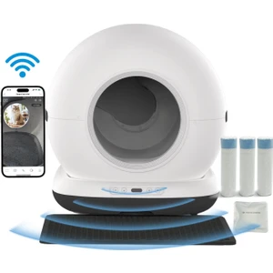 CB002 Kameralı Akıllı Otomatik Kedi Tuvaleti, App ile Uzaktan Kontrol, 72LT Hazne, 7lt Çöp Haznesi