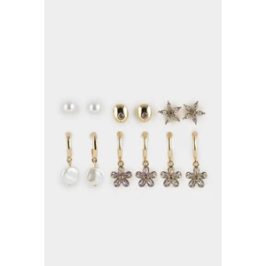 Kadın 6'lı Gold Küpe F1268AXNS