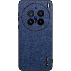 Vivo X200 Pro 5g Ahşap Doku Pu Deri Kaplamalı Pc+Tpu Telefon Kapağı (Yurt Dışından)