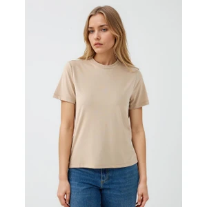 Jimmy Key Vizon Bisiklet Yaka Kısa Kollu Örme Modal Tişört