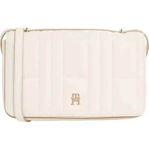 Kadın Dikdörtgen Kapitone Omuz Çantası - Ekru