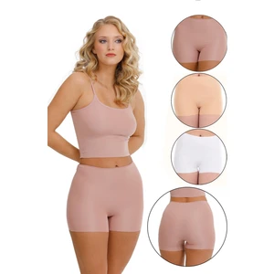 Lazer Kesim Yüksek Bel Şort 3'lü Set