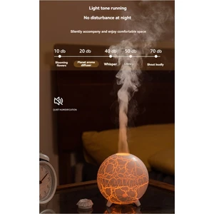 Ultrasonik Planet Hava Nemlendirici 200ML USB 7 Renk Alev Aromaterapi Difüzörü Renkli Çatlak Alev A (Yurt Dışından)