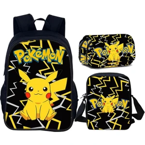 Pokemon Pikachu Backpack Dizüstü Dizüstü Bilgisayar Çantası Erkek Karikatür Kalem Kılıfı Okul Çantası Anime Seyahat Çantası Okul Malzemeleri Çocuk Hediye Saklığı: 1 (Yurt Dışından)