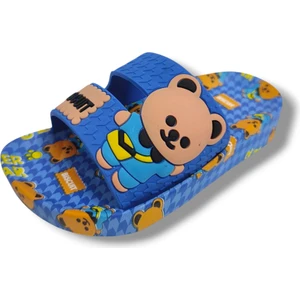 16256-25 Biscuit Ayıcık Figürlü Erkek Çocuk Terlik 25-29