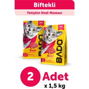 Yetişkin Kedi Maması Etli 1,5 kg x 2 Paket