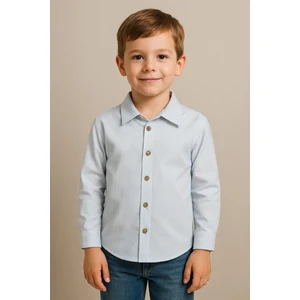 Erkek Çocuk Uzun Kollu Çizgili Gömlek (2-3 Yaş 8-9 Yaş)