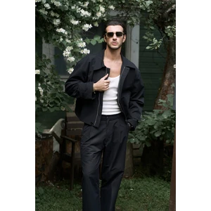 Sergio Kemer Detay Siyah Erkek Ceket