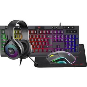 Gamenote KB887CM-TUR 4'lü Gaming Set – Klavye, Mouse, Kulaklık, Mousepad – Rainbow Aydınlatma, Türkçe Q, 3.5mm Jack, Pc Uyumlu