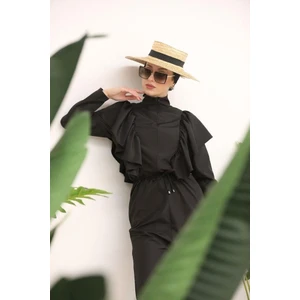 NS Tasarım Omuzu Farbelalı Tulum Mayo