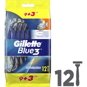 Blue3 Erkekler İçin Tek Kullanımlık Tıraş Bıçağı - 12'li Paket