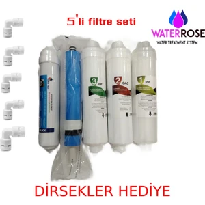 Water Rose inline lg huyundai ve kapalı kasa Su Arıtma 5 Li Filitre Seti