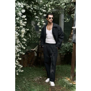 Sergio Düğmeli Siyah Erkek Pantolon