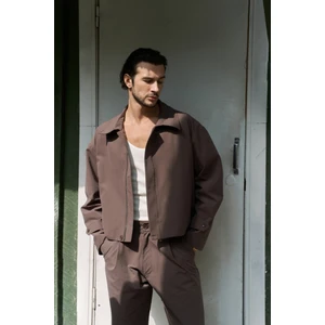 Sergio Kemer Detay Kahve Erkek Ceket