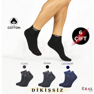 Kral Socks Yeni Sezon Erkek 6 Çift Pamuklu Basic Derbili Çorap