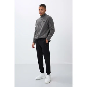 Tommy Life Siyah Fermuar Cepli Standart Kalıp Jogger Erkek Eşofman Alt - 84651
