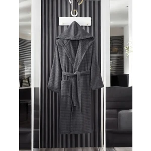 Mira Antrasit Kapüşonlu Bornoz