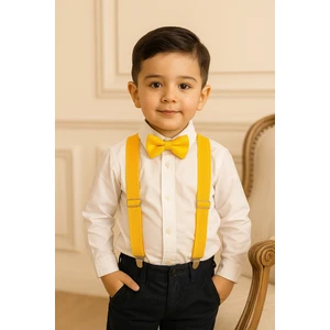 Erkek Bebek / Çocuk Papyon ve Pantolon Askısı Seti 0-6 Yaş Erkek Çocuk Şık Kombin (  14 Renk )