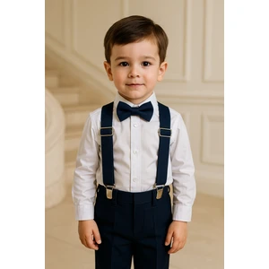 Erkek Bebek / Çocuk Papyon ve Pantolon Askısı Seti 0-6 Yaş Erkek Çocuk Şık Kombin (  14 Renk )