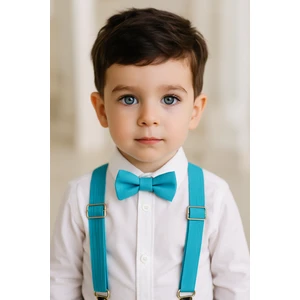Erkek Bebek / Çocuk Papyon ve Pantolon Askısı Seti 0-6 Yaş Erkek Çocuk Şık Kombin (  14 Renk )