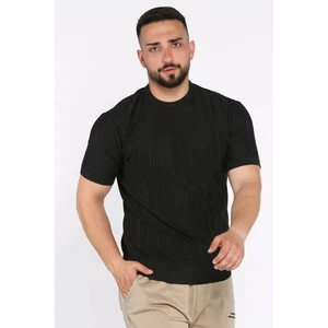 Mishar İtalia Erkek Bisiklet Yaka Kendinden Çizgi Desenli Triko Tişört P-00017656