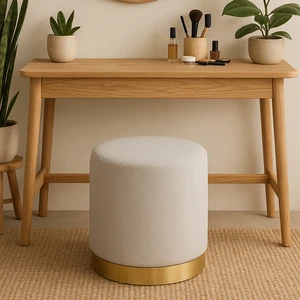 Nora Puf, Kırık Beyaz Gold