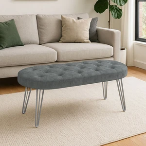 Louca Bench, Gri Silver