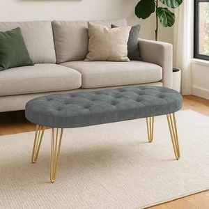 Louca Bench Gri Gold ZN139-2