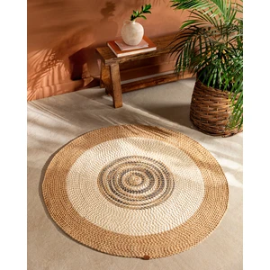 Janvry Yuvarlak Kilim - Bej/krem - 120 cm
