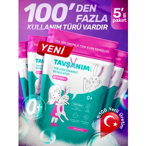 ! - 5 Adet Çamaşır ve Yüzey Için Çok Amaçlı Oksijenli Toz Leke Çıkarıcı ve Beyazlatıcı 5 x 800 gr