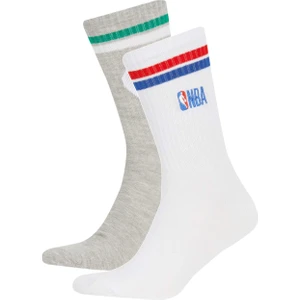 Erkek NBA Current Teams Rahat Lastikli 2'li Pamuklu Uzun Çorap A3073AXNS