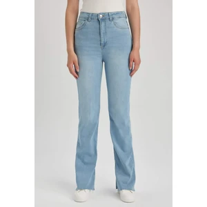 Mia Flare Fit Yüksek Bel Yırtmaçlı İspanyol Paça Uzun Jean Pantolon A5153AX23HS