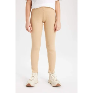 Kız Çocuk Uzun Boy Fitilli Kaşkorse Basic Düz Tayt B6403A824SM