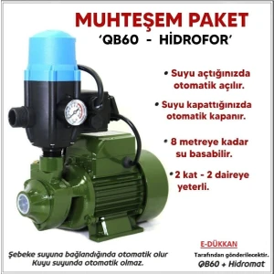 Hidrofor Otomatik Sistem Su Pompası QB60 0.5hp Hidrofor Set