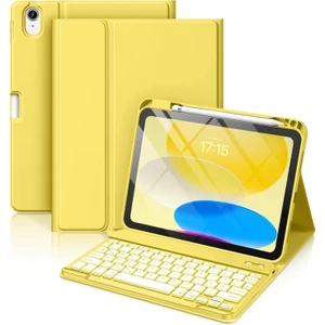 Apple Ipad 11. Nesil A16 2025 / 10. Nesil Uyumlu Tablet Klavyeli Kılıf Kablosuz Bluetooth Özellikli Manyetik Standlı Kapak Q Türkçe Karakterli