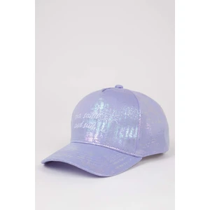 Kız Çocuk Nakışlı Simli Kumaş Beyzbol Basketbol Şapkası C0584A824SM