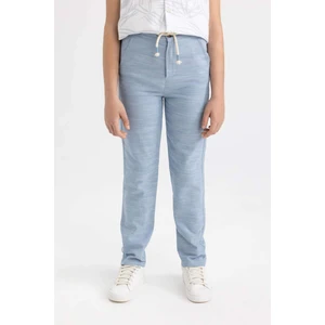 Erkek Çocuk Standart Paça Keten Görünümlü Pantolon B7622A824SP