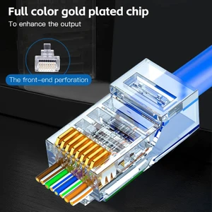 30 Adet Yeni Nesil RJ45 Cat5/cat6 Delikli Jack Konnektör - Yeni Nesil Ez Delikli RJ45 Network Jack Network Utp 30μ Jack