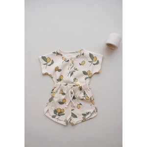 Limon Baskı Kaşkorse Alt Üst Takım