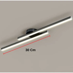 Mikro Aydınlatma Modern Tavan Koridor Aydınlatması Çubuk LED Siyah Günışığı Lineer Avize Armatür Ikili