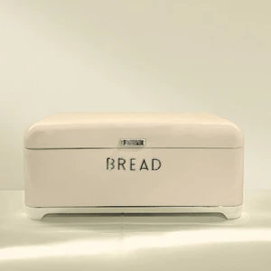Home Bread Galvaniz Metal Ekmek Kutusu - Krem