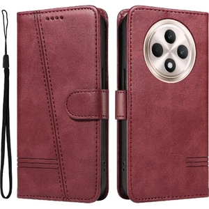 Bdt Shop Oppo Reno 12F Için Kılıf Manyetik Kapatma Kart Yuvaları ve Destek Standı Darbeye Dayanıklı Pu Deri Kılıf (Yurt Dışından)