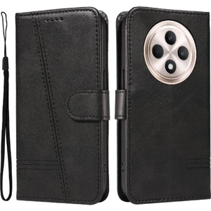 Bdt Shop Oppo Reno 12F Için Kılıf Manyetik Kapatma Kart Yuvaları ve Destek Standı Darbeye Dayanıklı Pu Deri Kılıf (Yurt Dışından)